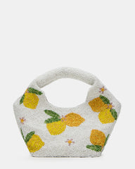 KINSLEY BEADED BAG LEMON