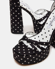 RETRO WHITE/BLACK POLKA DOT