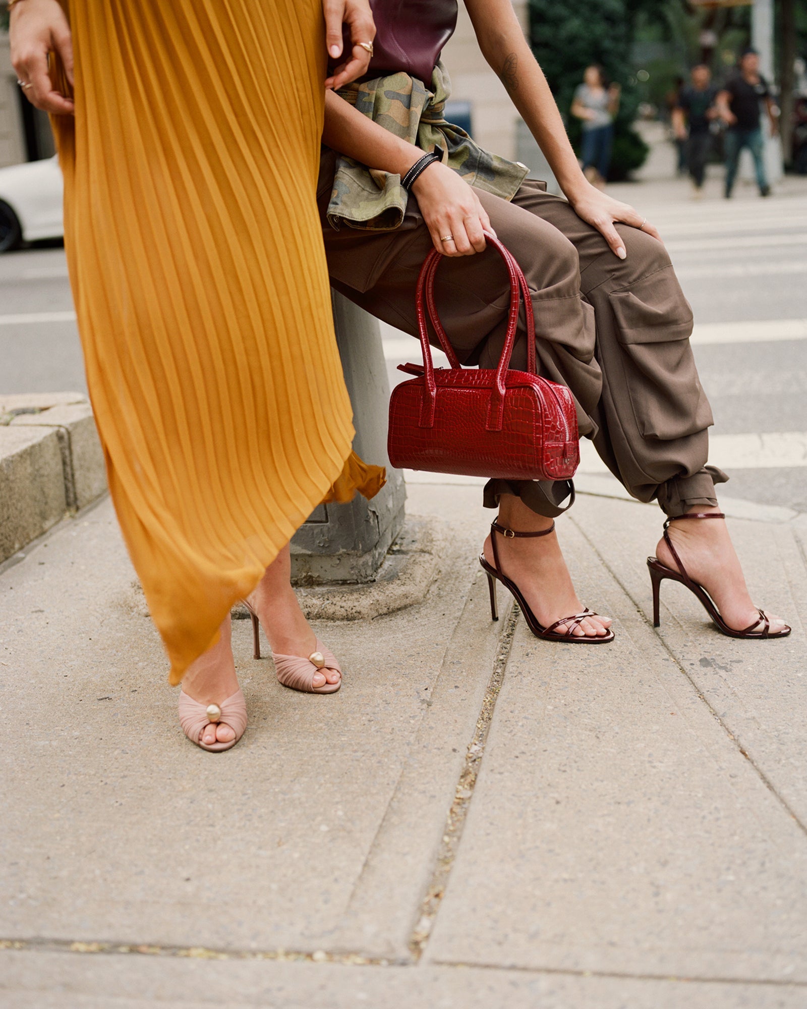 ANISE BAG RED CROCODILE