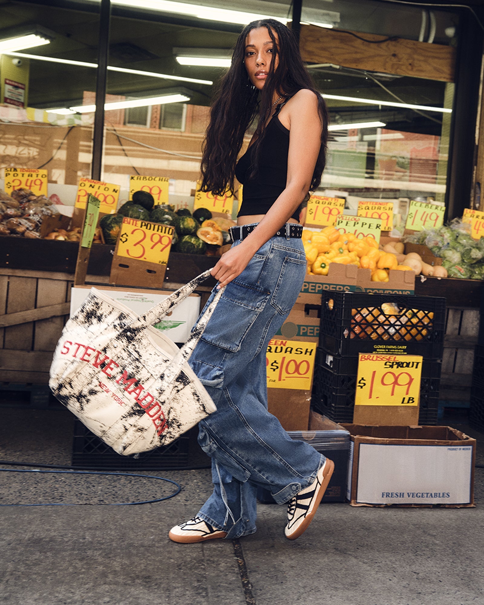 DEVYN BAG WHITE FABRIC