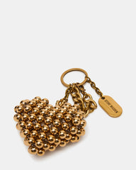HEART BAG CHARM GOLD