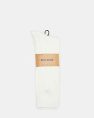 CASUAL HIGH CREW SOCKS IVORY