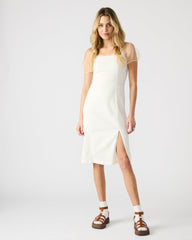GISELLE DENIM DRESS WHITE