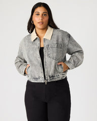 GLACIA DENIM JACKET LIGHT GREY