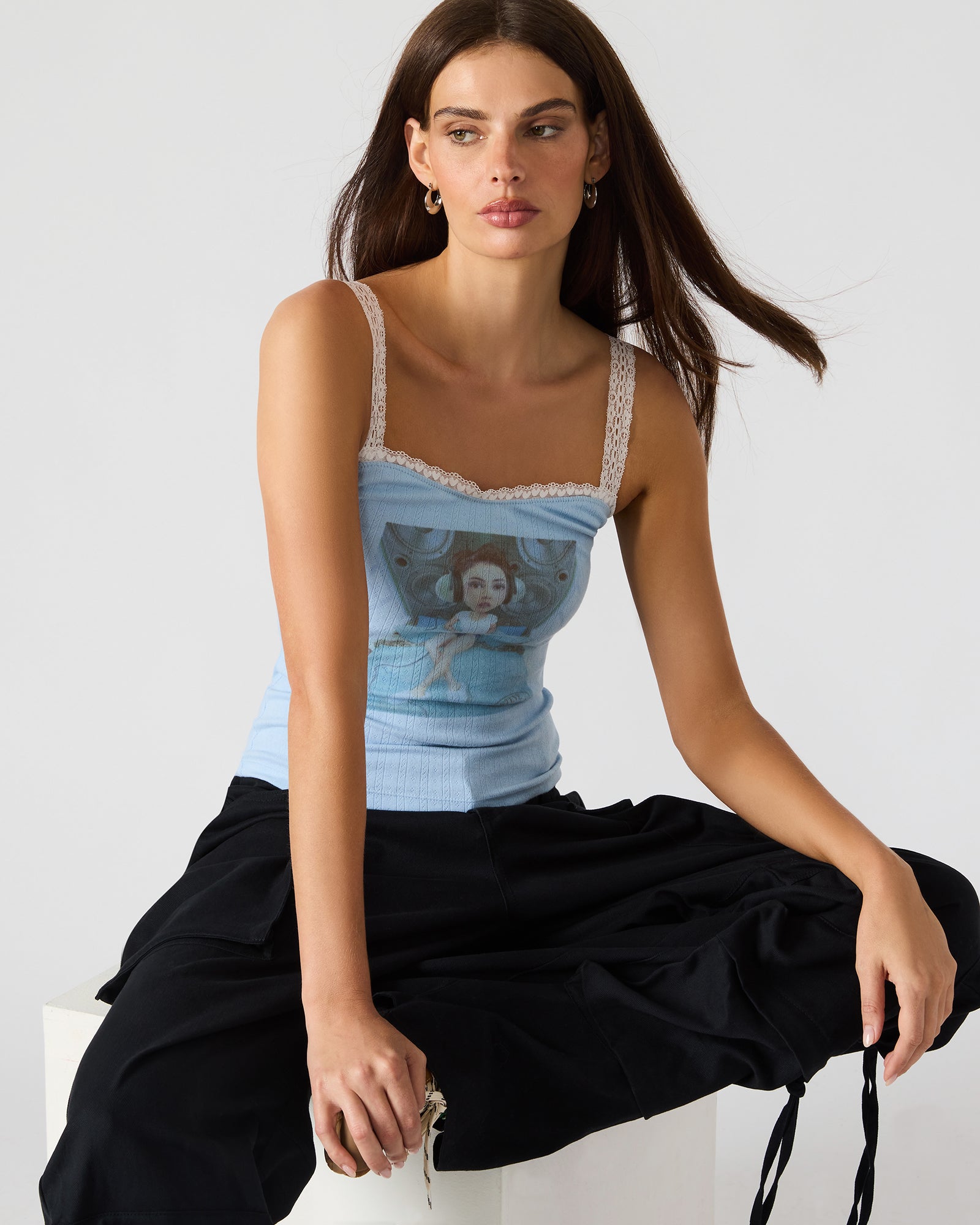 LOVE GOLDIE TANK SURF BLUE