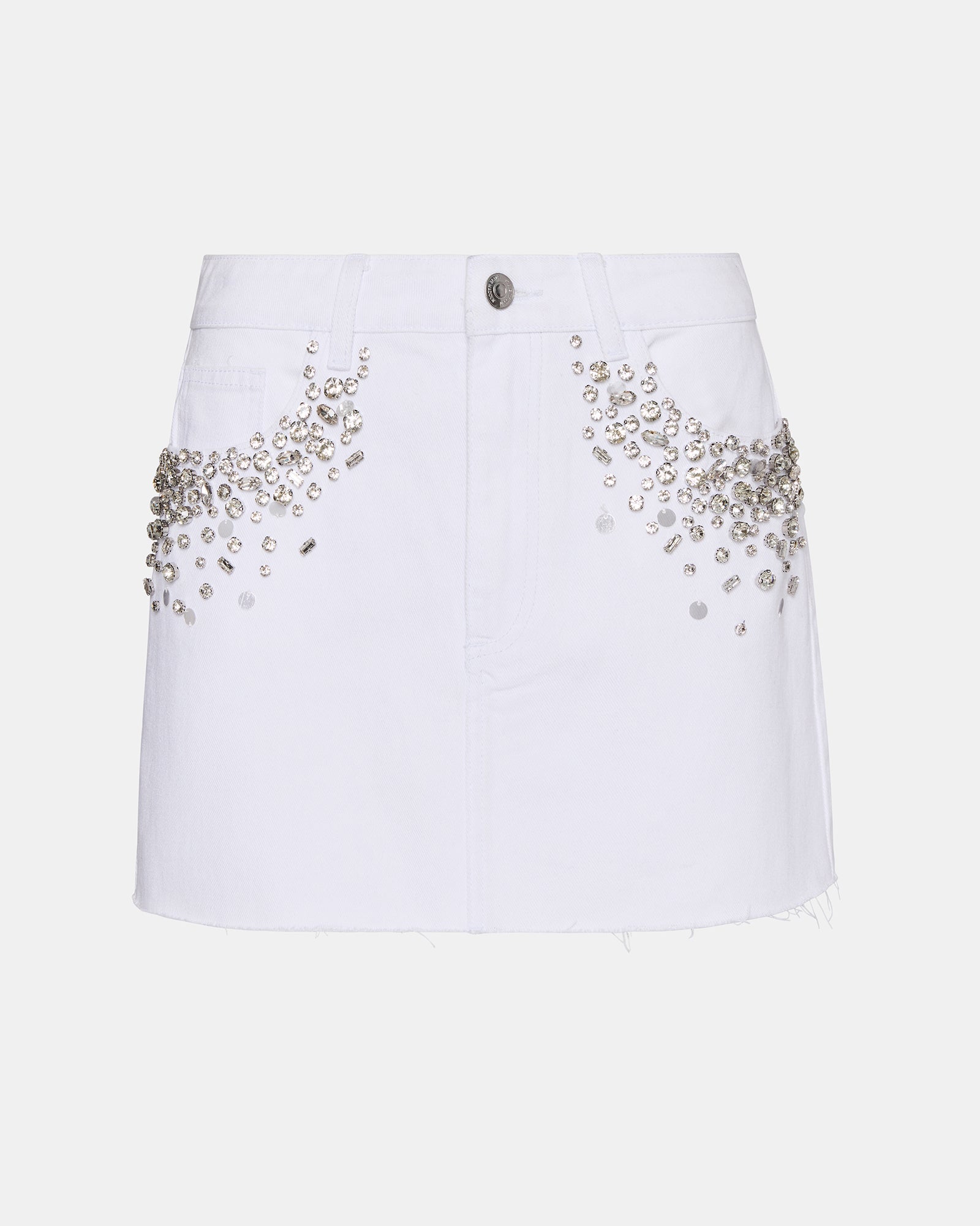 ERAS DENIM SKIRT WHITE