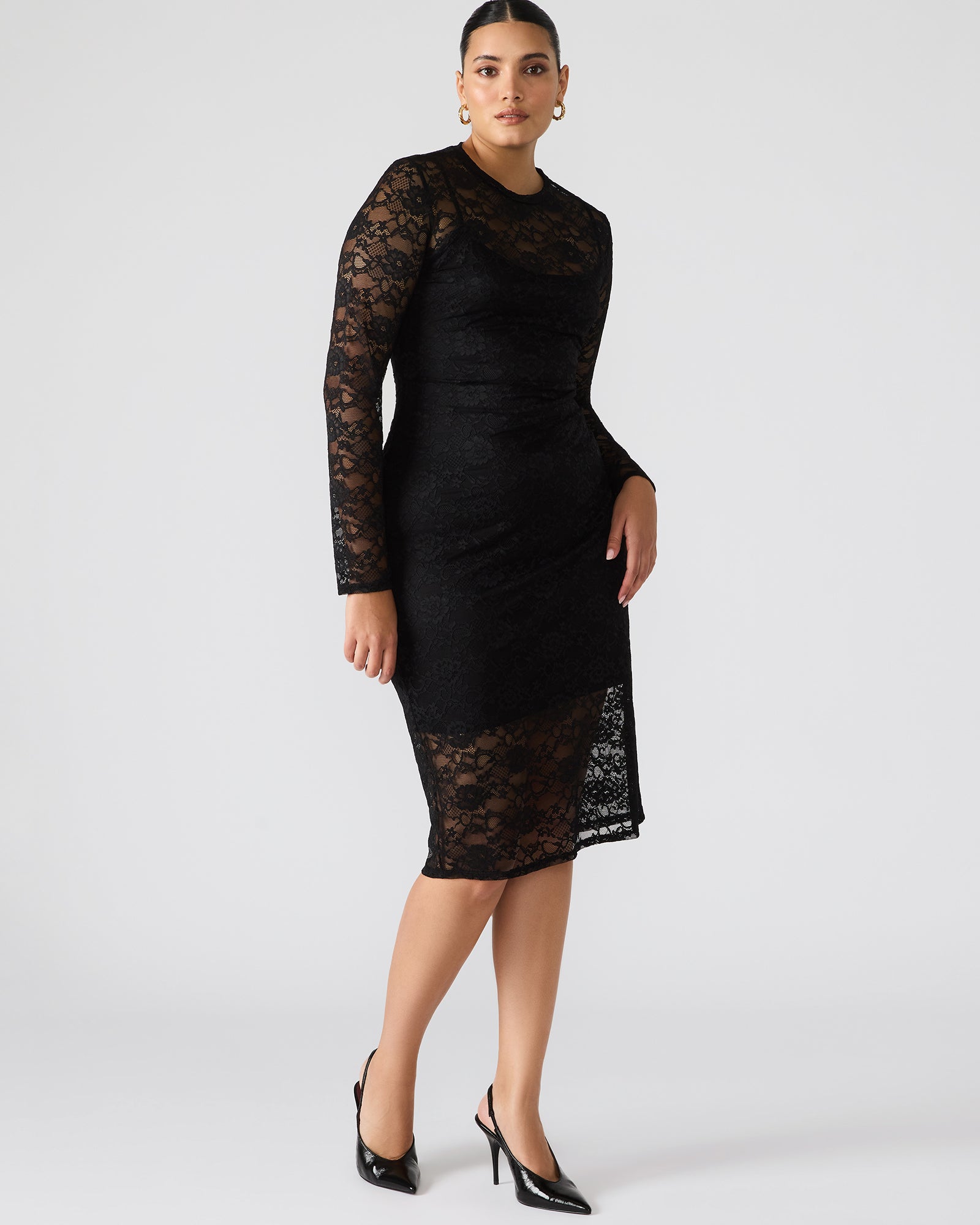 HAILEE LACE DRESS BLACK