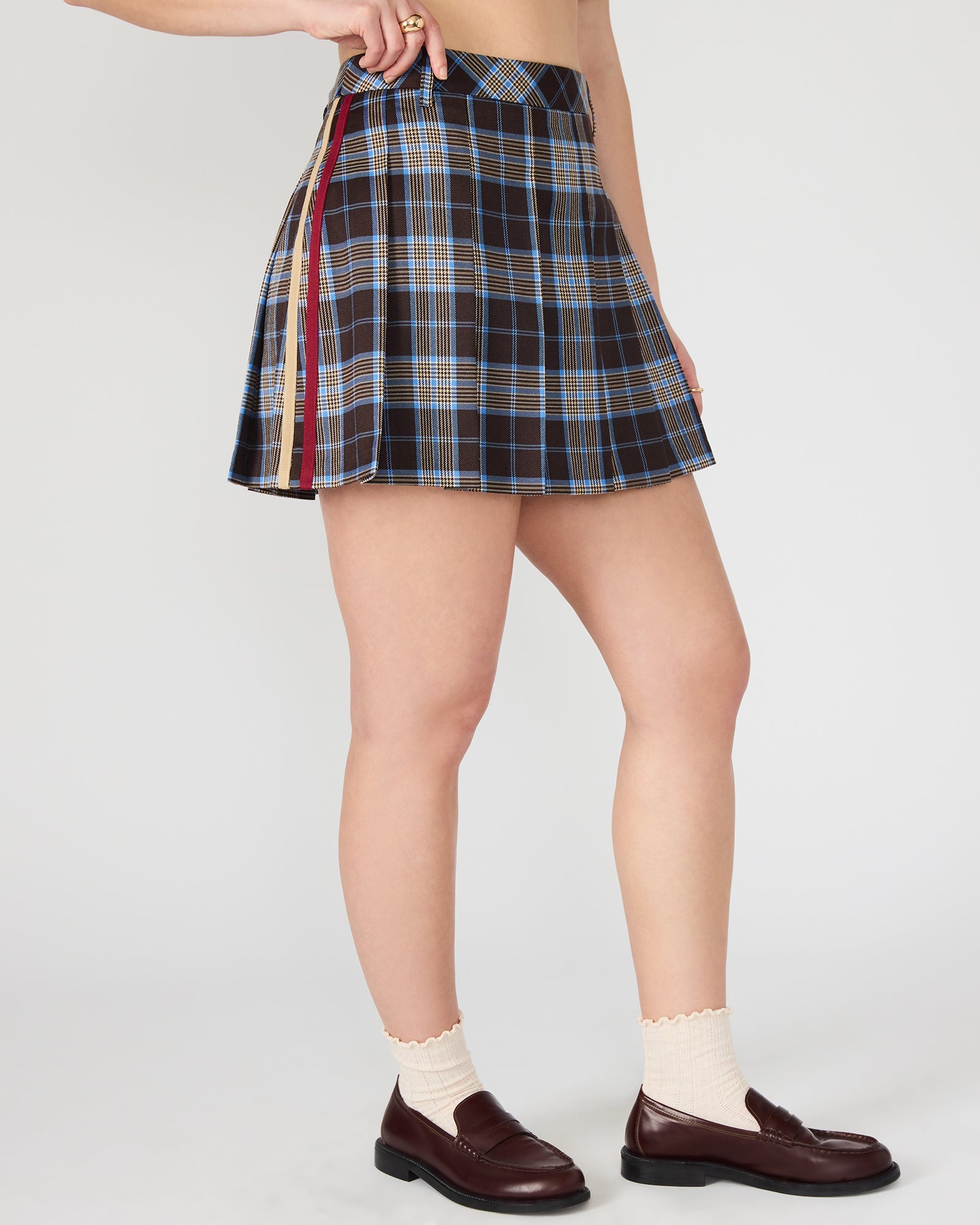 MARGO SKIRT BROWN PLAID
