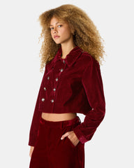 TONIA BLAZER RED VELVET