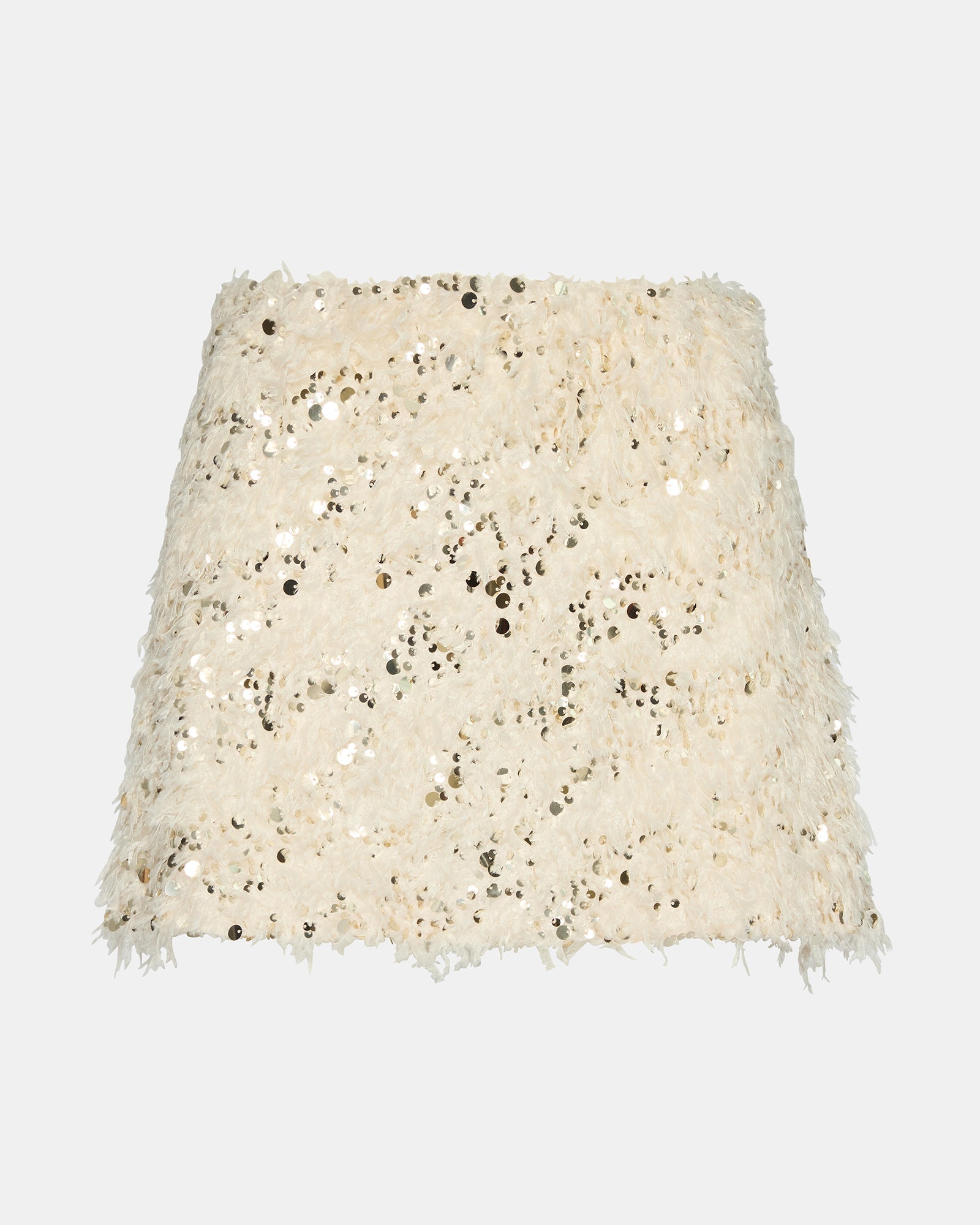 CINDI FEATHER SKIRT IVORY