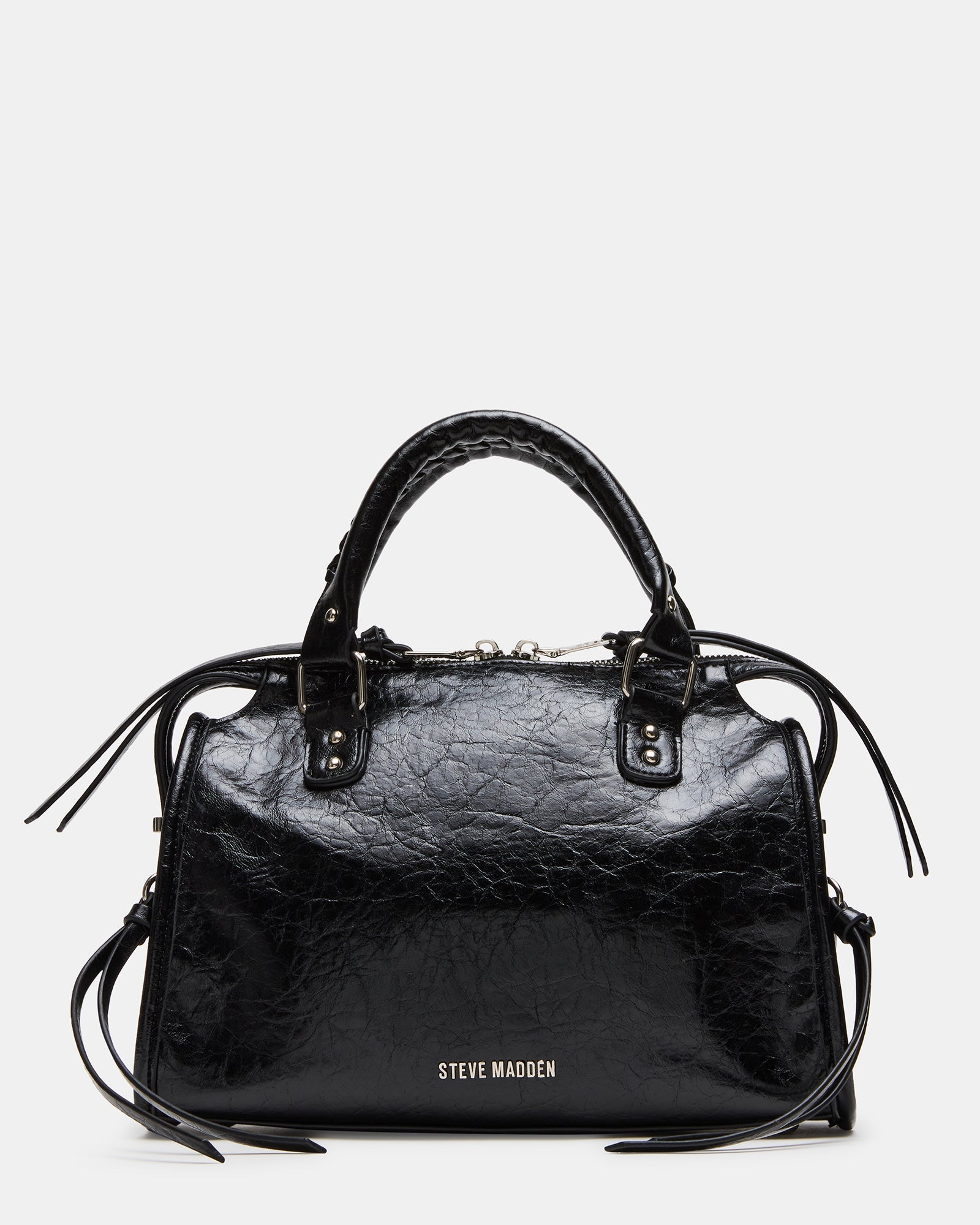 RIGGS BAG EMBELLISHED BLACK DISTRESSED