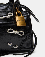 RIGGS BAG EMBELLISHED BLACK DISTRESSED