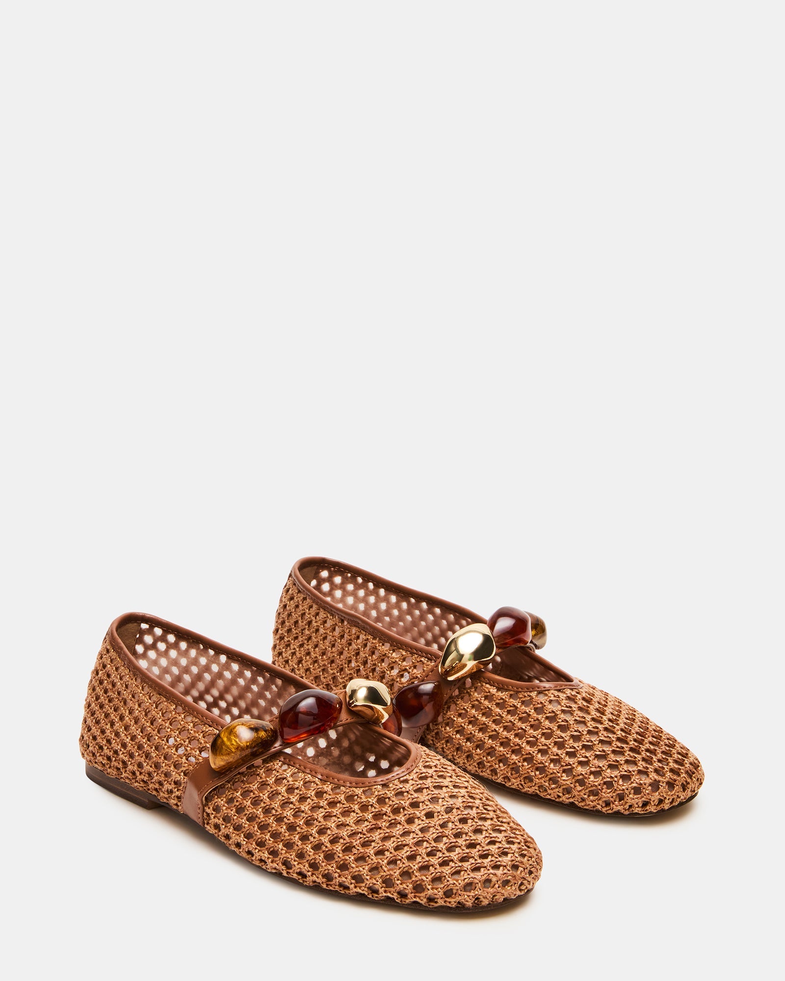 POPPIN BROWN RAFFIA