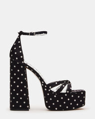 RETRO WHITE/BLACK POLKA DOT