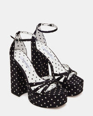 RETRO WHITE/BLACK POLKA DOT
