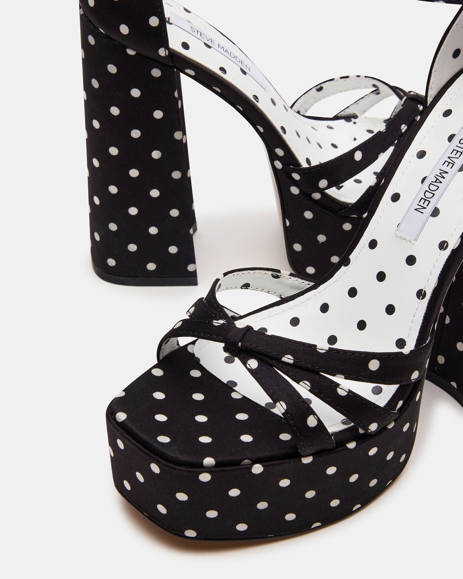 RETRO WHITE/BLACK POLKA DOT